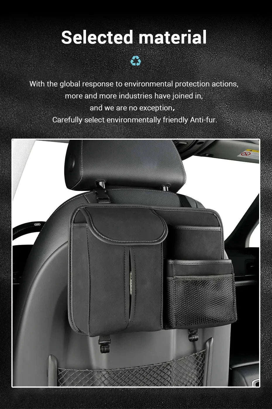 Car Seat Back Organizer with Multi-Pocket Storage-Brown 1 PC