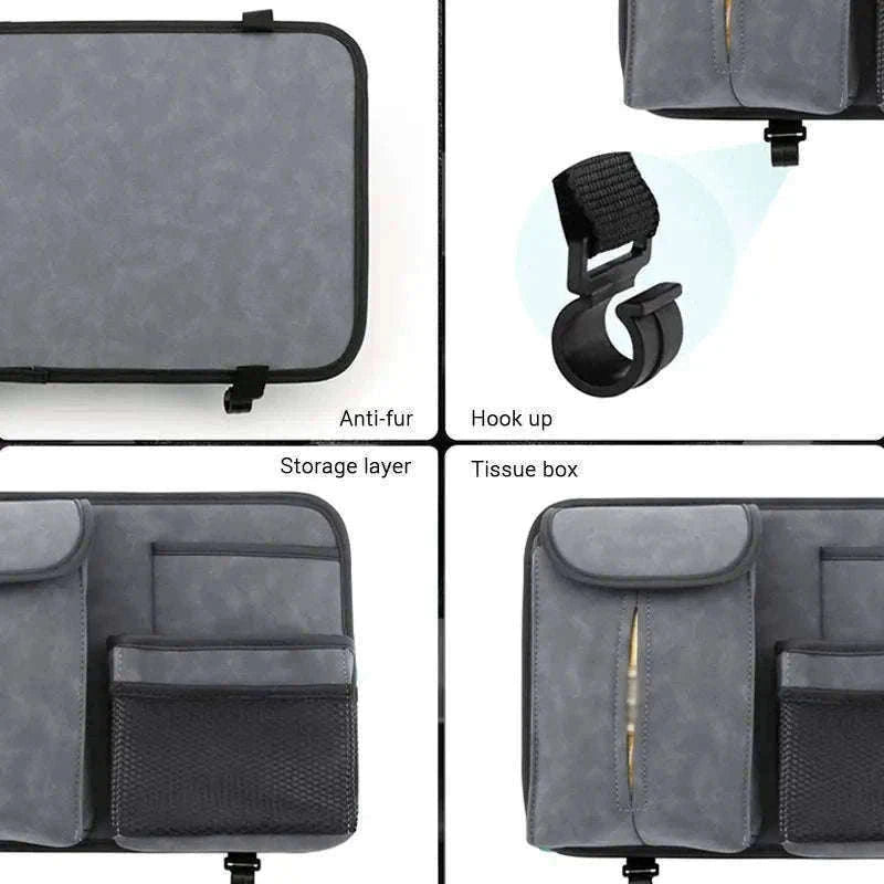 Car Seat Back Organizer with Multi-Pocket Storage-Brown 1 PC
