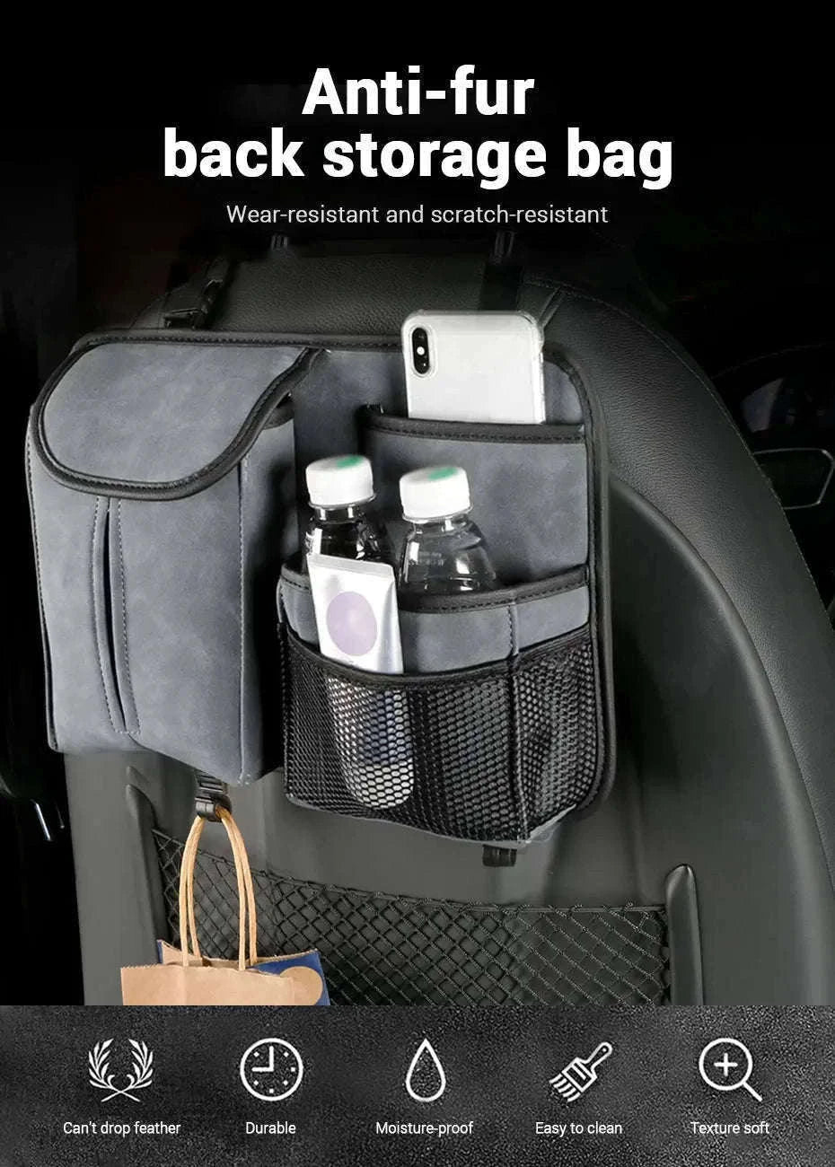 Car Seat Back Organizer with Multi-Pocket Storage-Brown 1 PC