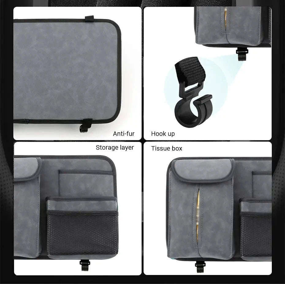 Car Seat Back Organizer with Multi-Pocket Storage-Brown 1 PC