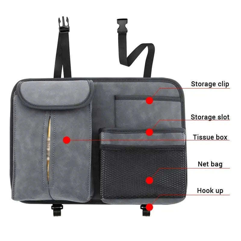 Car Seat Back Organizer with Multi-Pocket Storage-Brown 1 PC