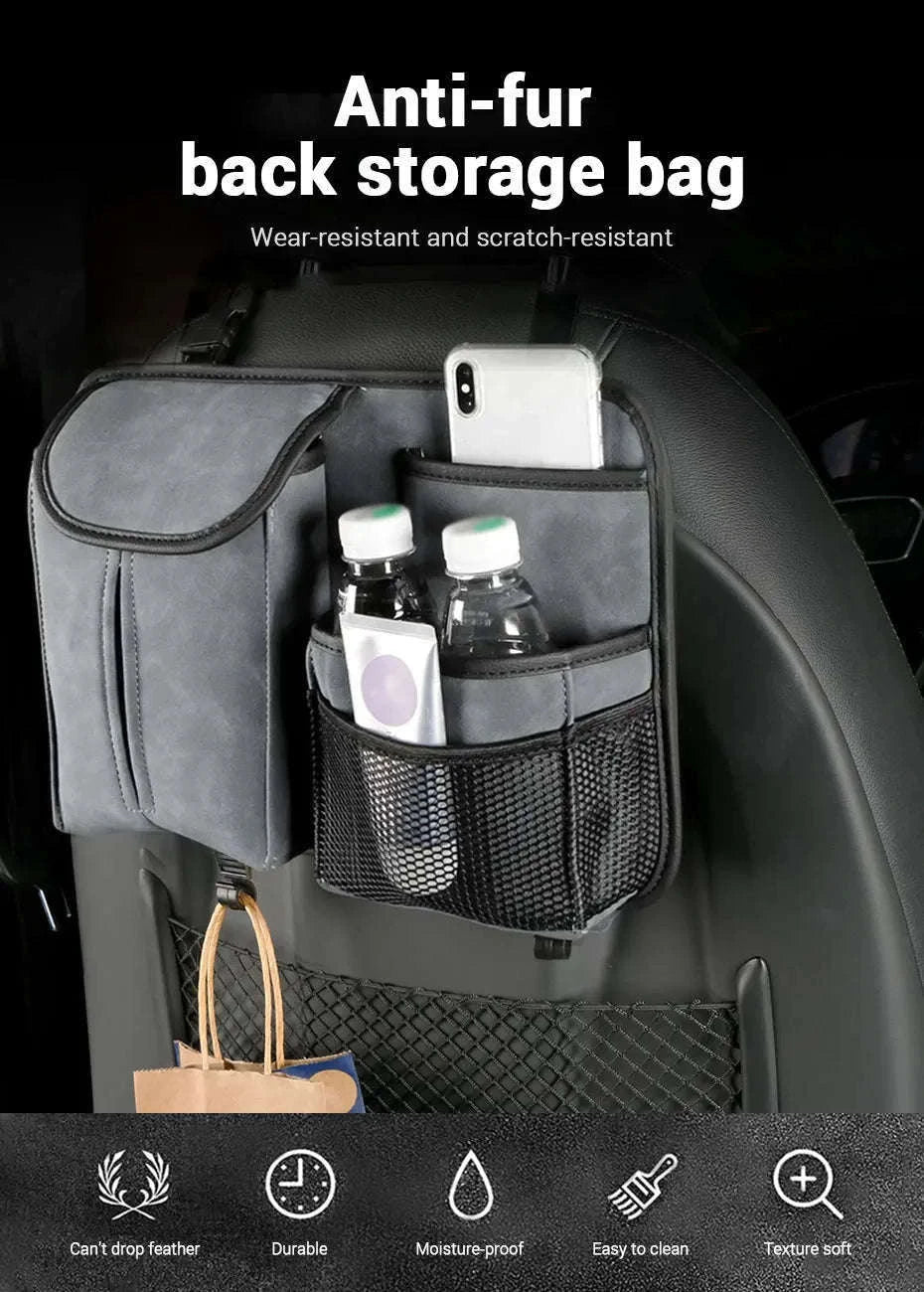 Car Seat Back Organizer with Multi-Pocket Storage-Brown 1 PC