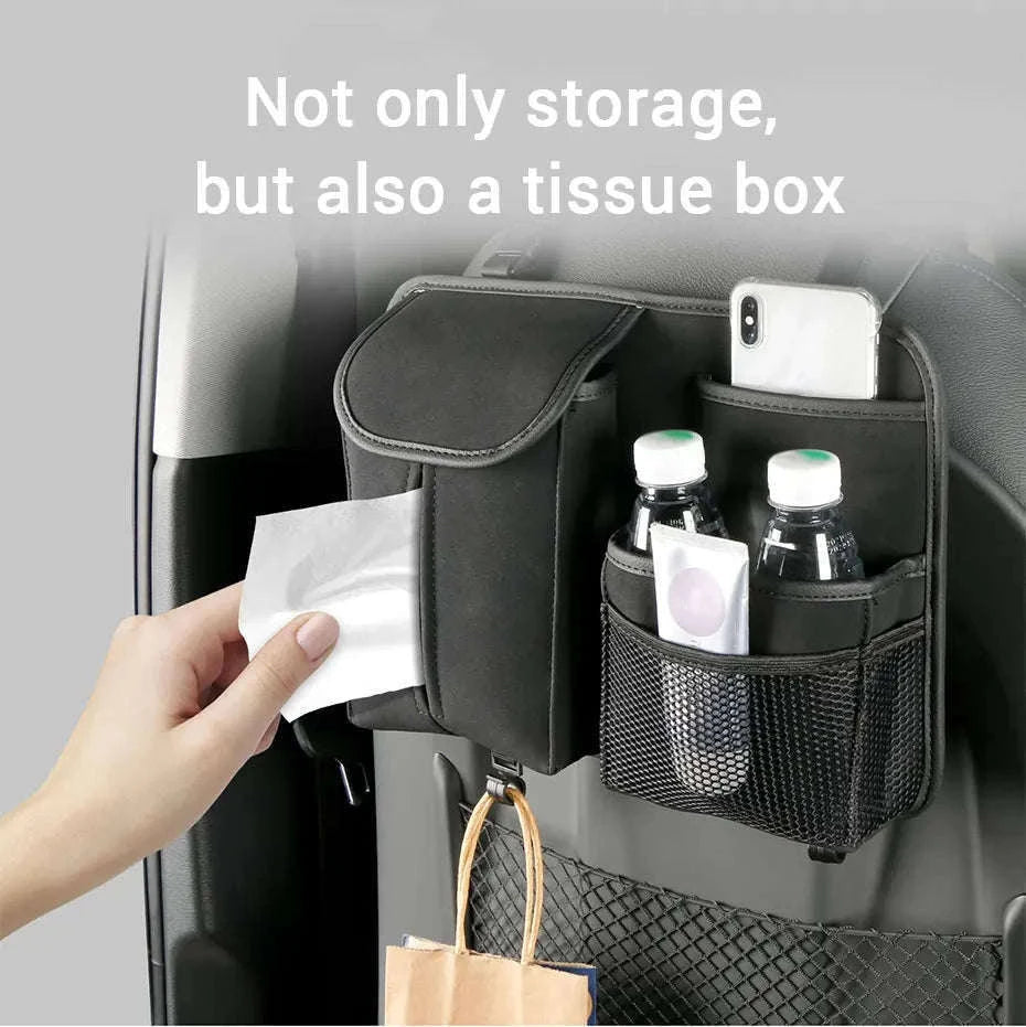 Car Seat Back Organizer with Multi-Pocket Storage-Brown 1 PC