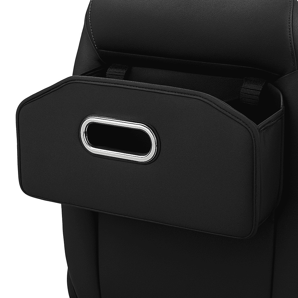 Car Seat Back Organizer with Tissue Holder, Cup Holder and Hooks-Black