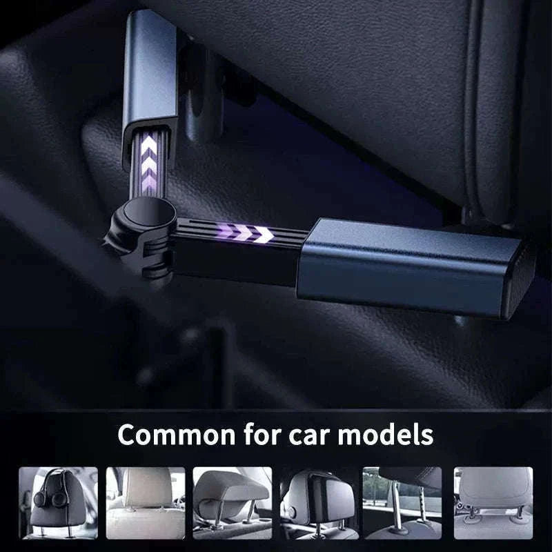 Car Seat Back Phone Holder Rear Row Tablet Mount-black