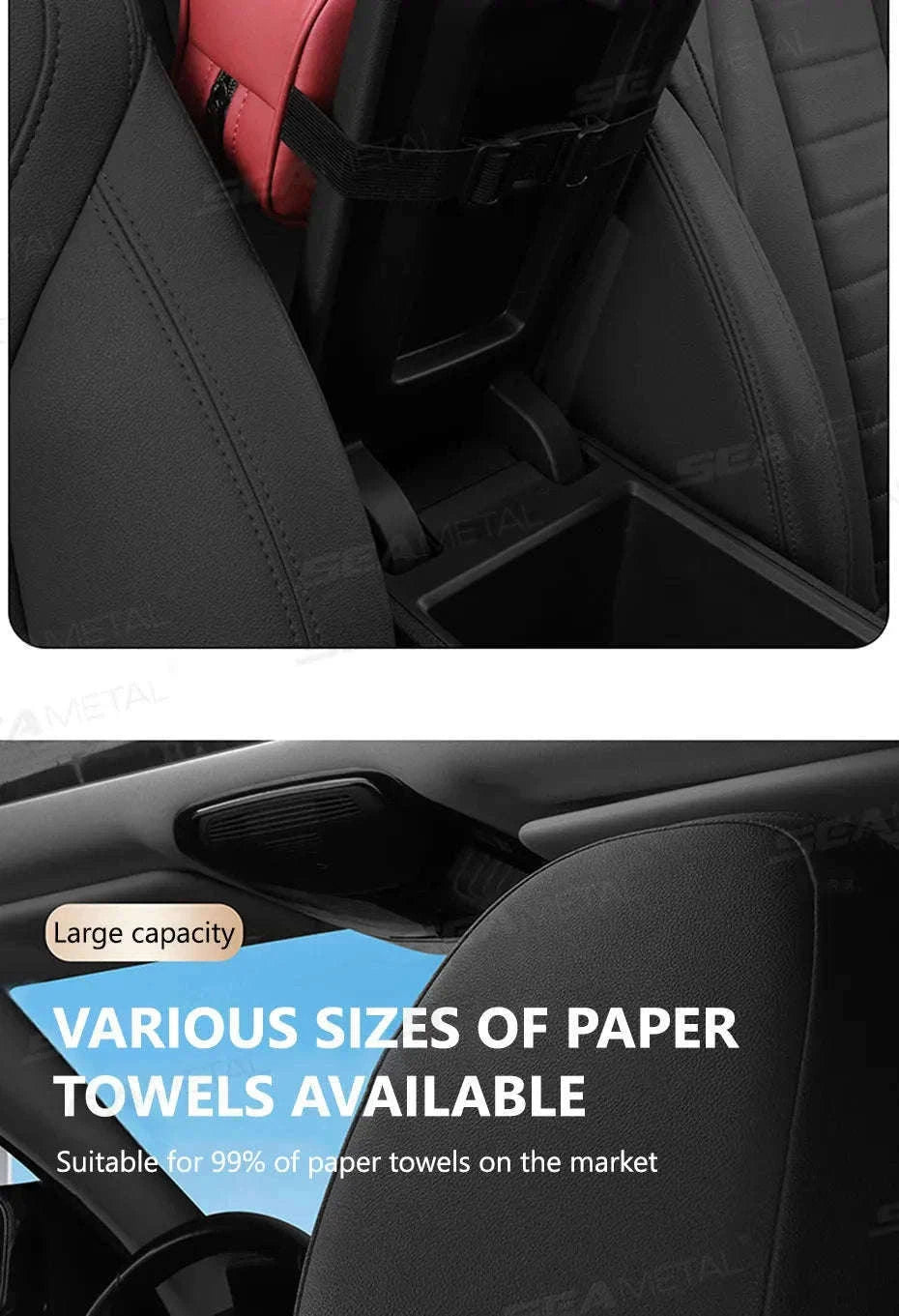 Car Seat Back Tissue Holder-Red 1pc