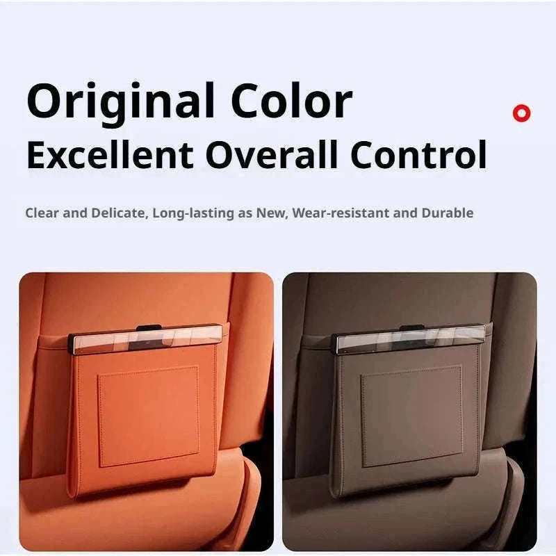 Car Seat Back Trash Can with Magnetic Lid-Orange