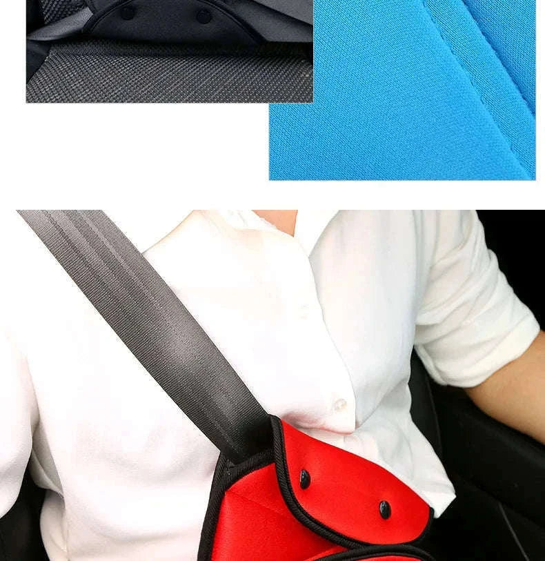 Car Seat Belt Adjuster for Kids Triangle Positioner-Red