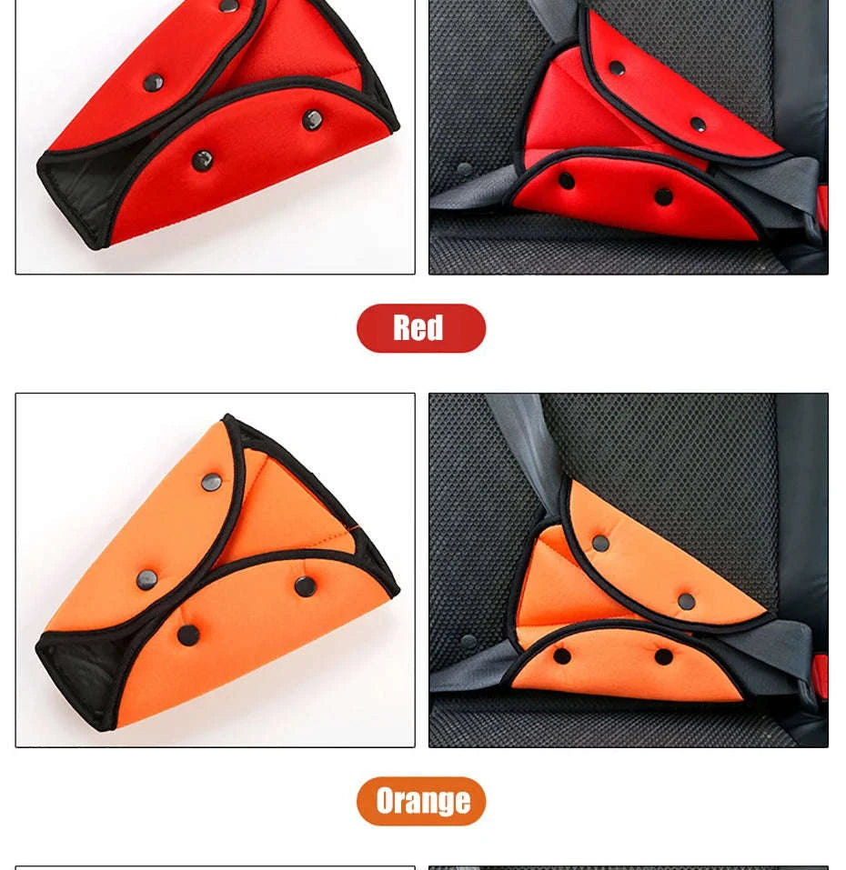 Car Seat Belt Adjuster for Kids Triangle Positioner-Red