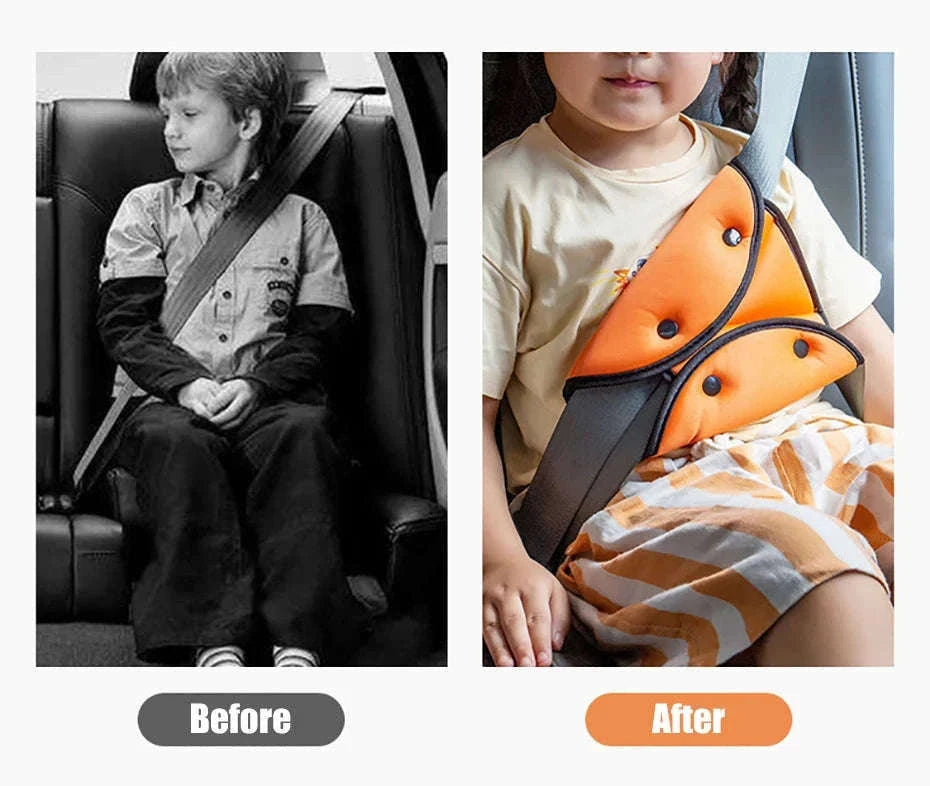 Car Seat Belt Adjuster for Kids Triangle Positioner-Red