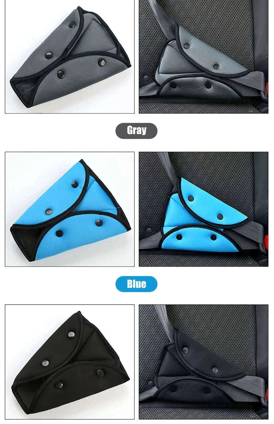 Car Seat Belt Adjuster for Kids Triangle Positioner-Red