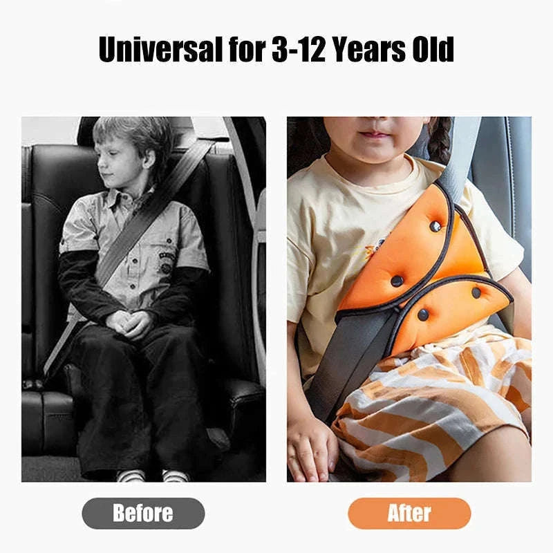 Car Seat Belt Adjuster for Kids Triangle Positioner-Red