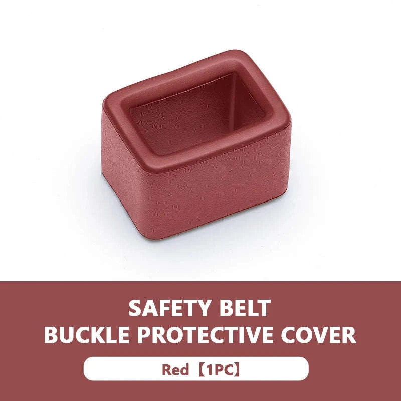 Car Seat Belt Buckle Cover Anti-Scratch Protector-Black 1pc