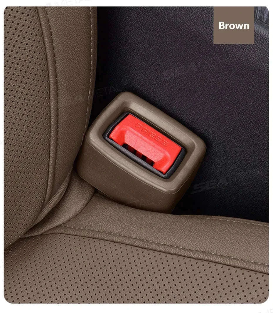 Car Seat Belt Buckle Cover Anti-Scratch Protector-Black 1pc