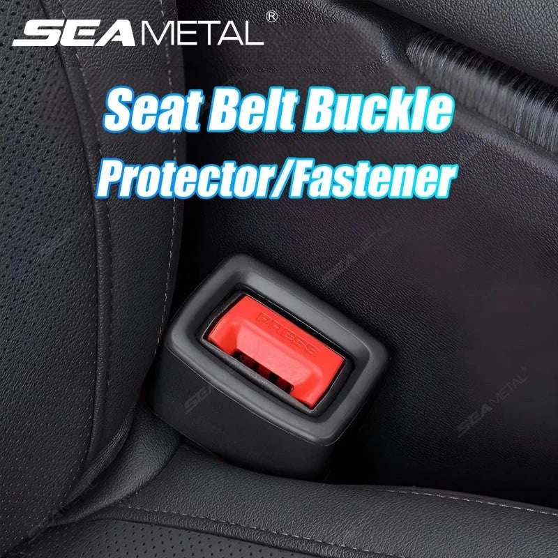 Car Seat Belt Buckle Protector Anti-Scratch Universal-Red 1pc
