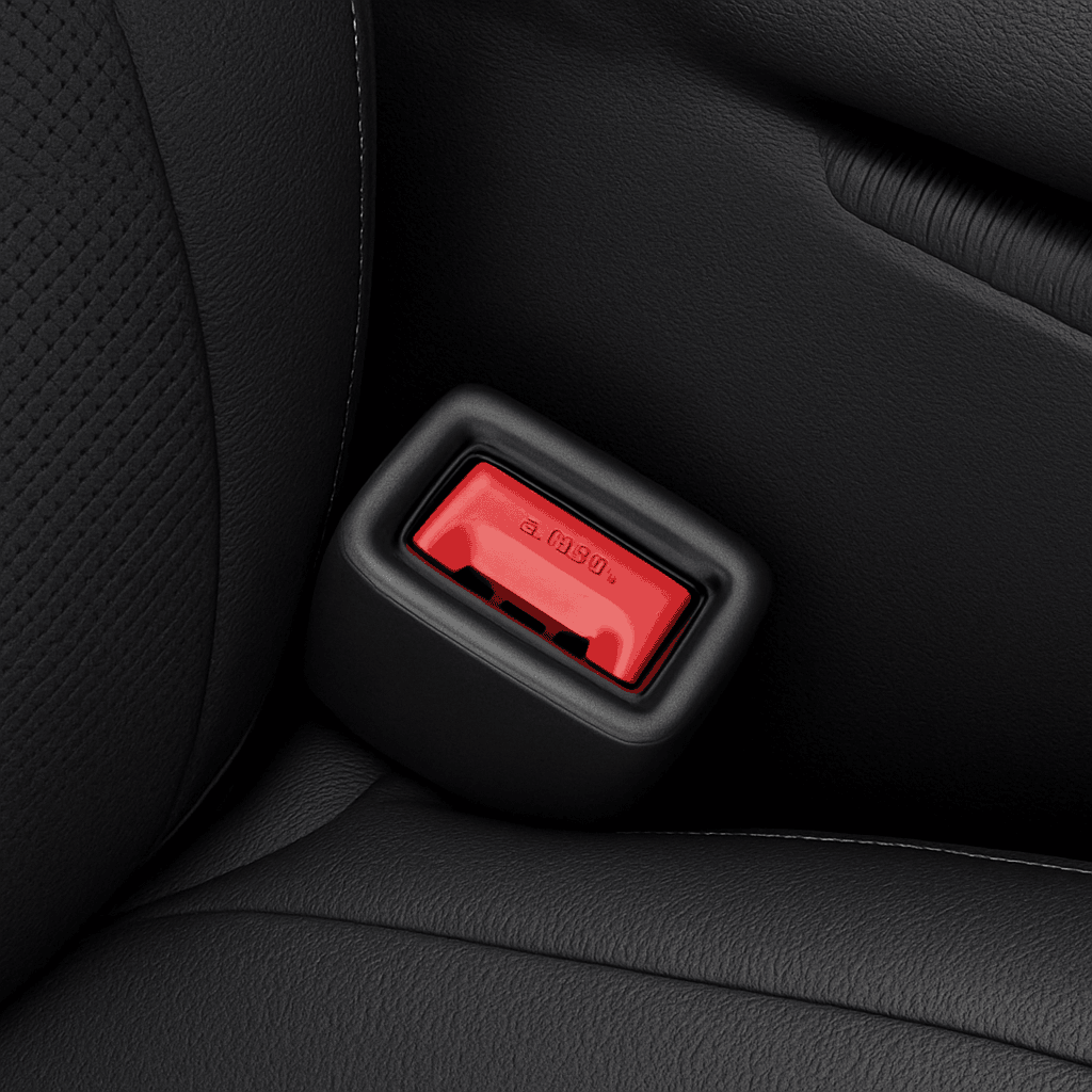 Car Seat Belt Buckle Protector Anti-Scratch Universal-Red 1pc