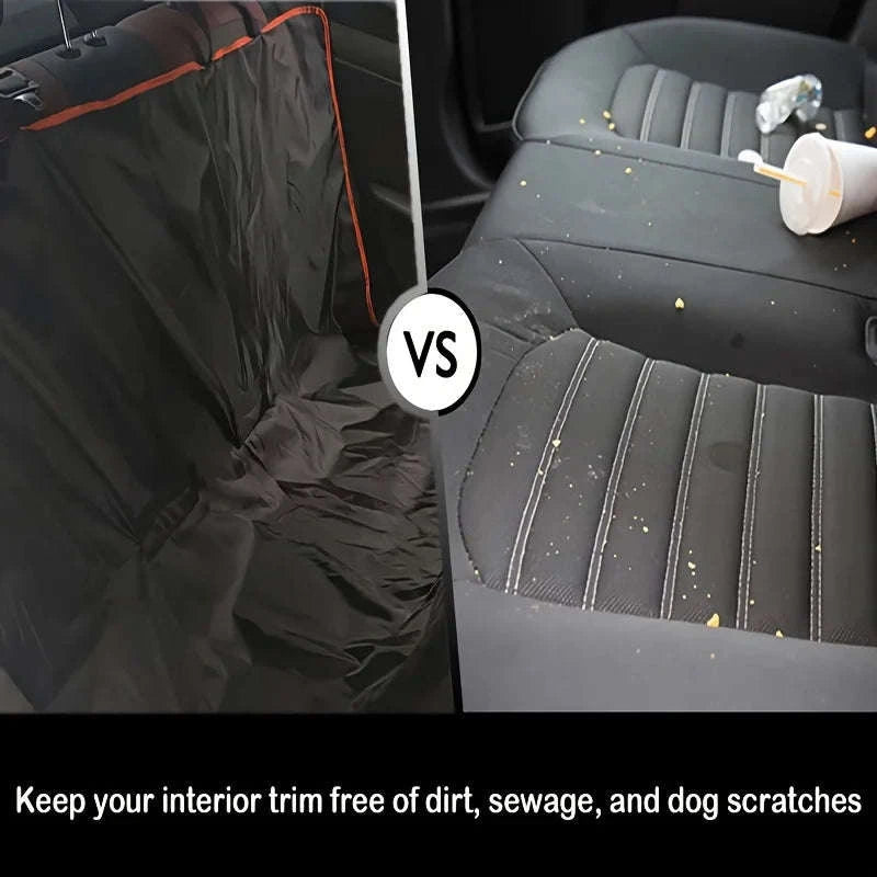 Car Seat Cover Waterproof Dog Hammock-orange purfle