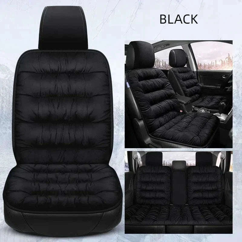 Car Seat Cushion Seat Cover Full Set for Winter Comfort-3PCS Grey