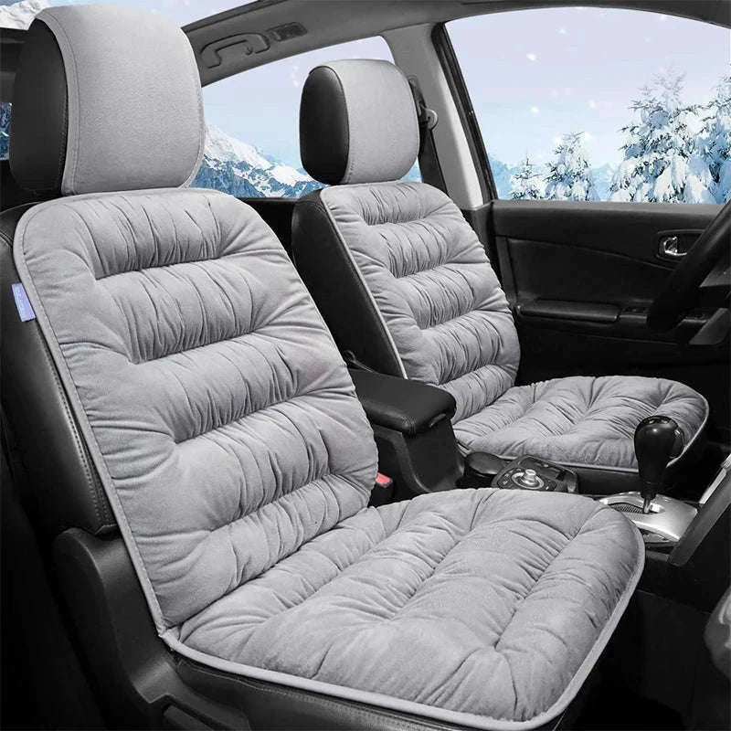 Car Seat Cushion Seat Cover Full Set for Winter Comfort-3PCS Grey