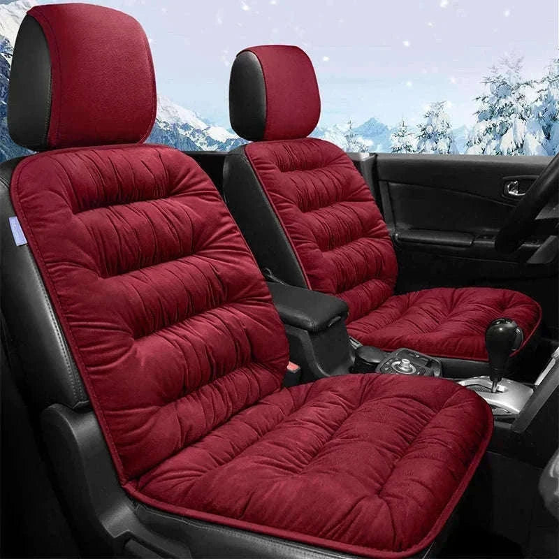 Car Seat Cushion Seat Cover Full Set for Winter Comfort-3PCS Grey
