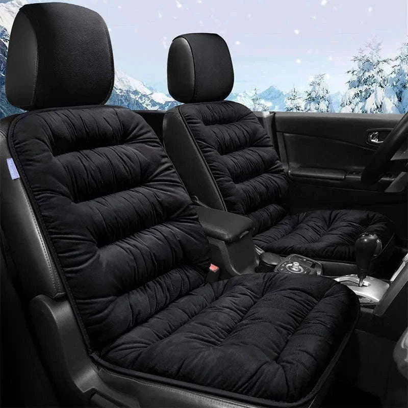 Car Seat Cushion Seat Cover Full Set for Winter Comfort-3PCS Grey