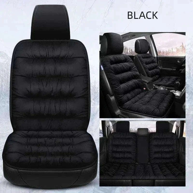 Car Seat Cushion Seat Cover Full Set for Winter Comfort-3PCS Grey