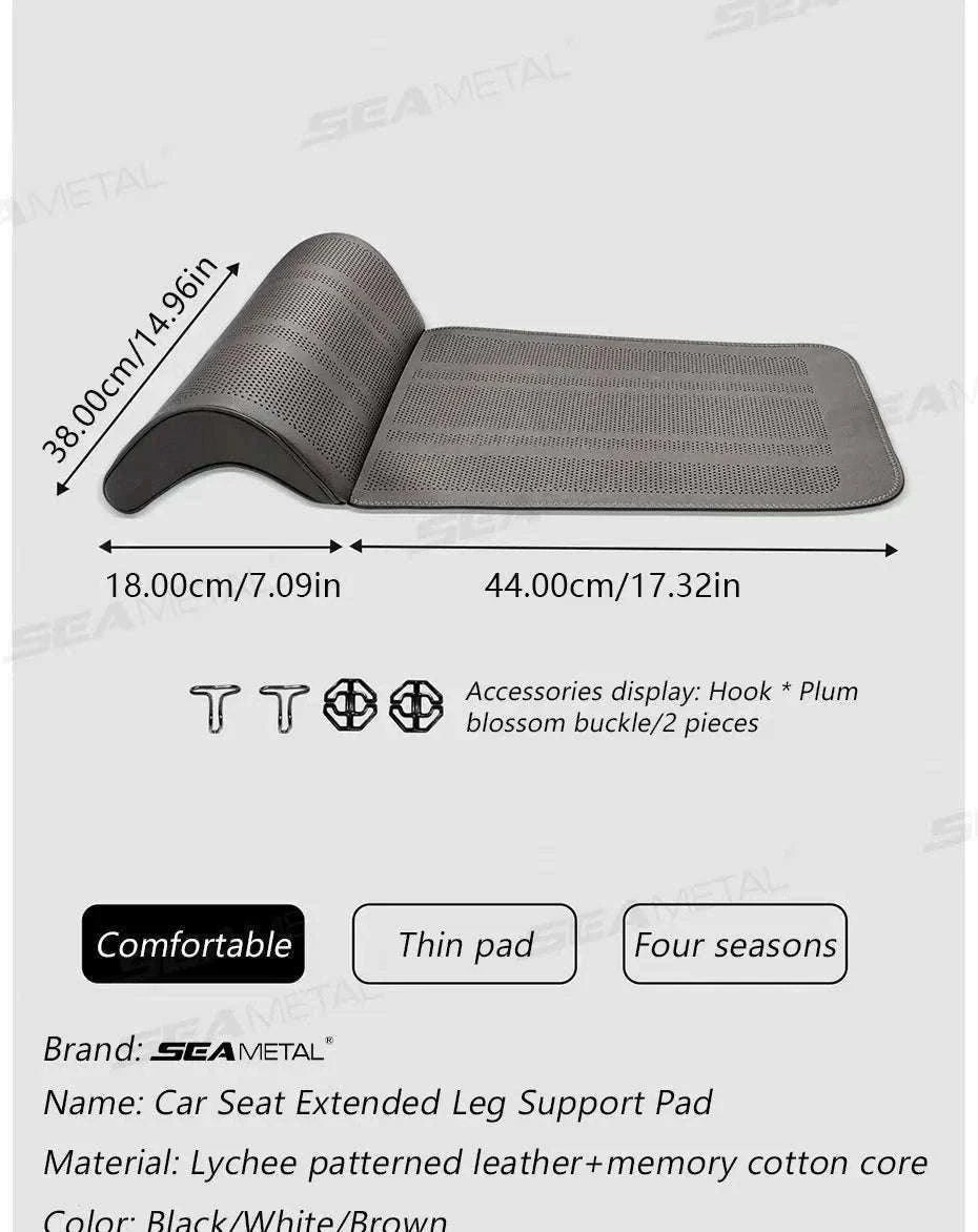 Car Seat Cushion with Leg Support-Beige