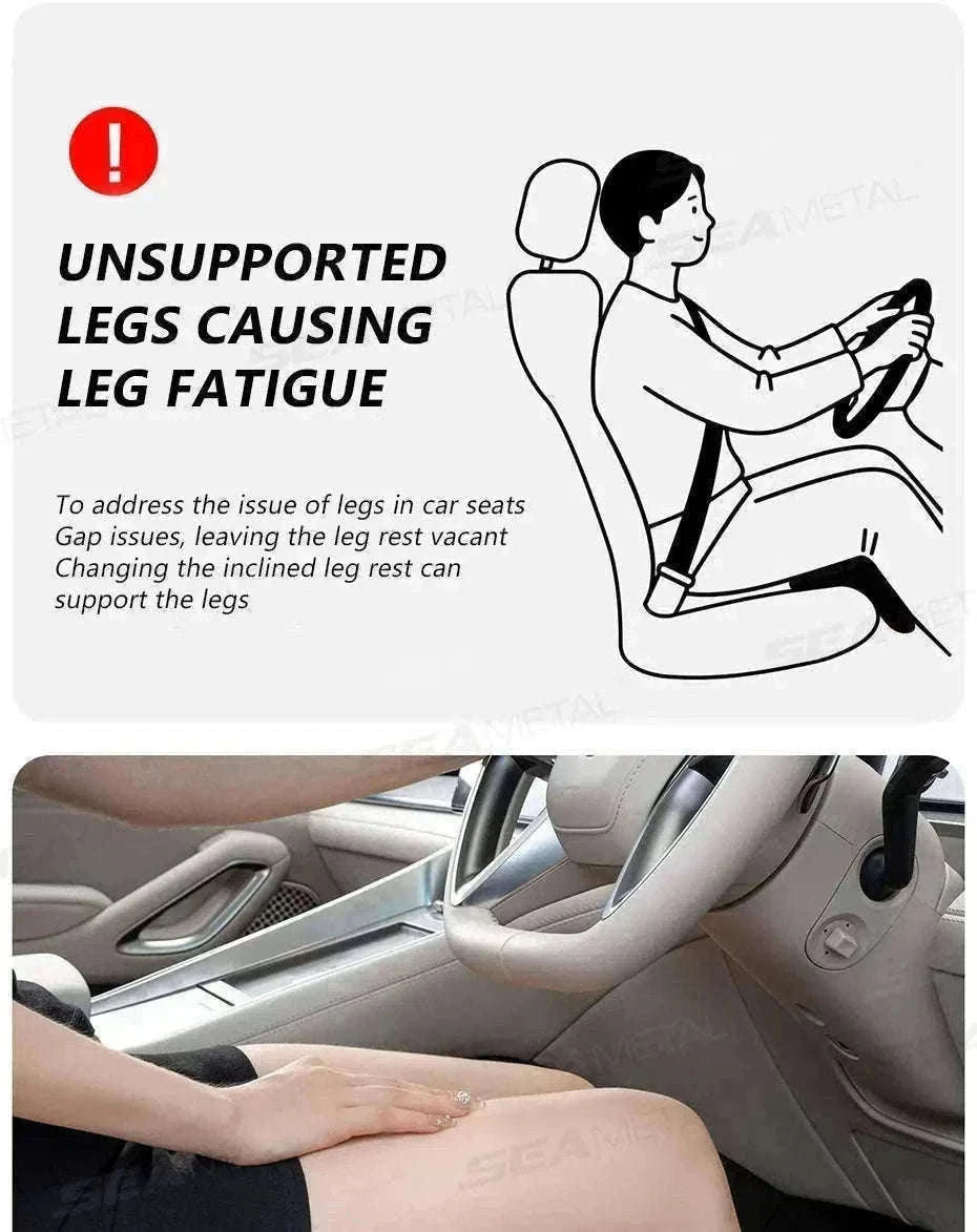 Car Seat Cushion with Leg Support-Beige