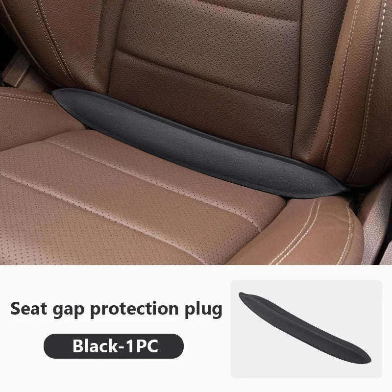 Car Seat Gap Filler Elastic Polyurethane Seat Crevice Strip-brown 2pcs