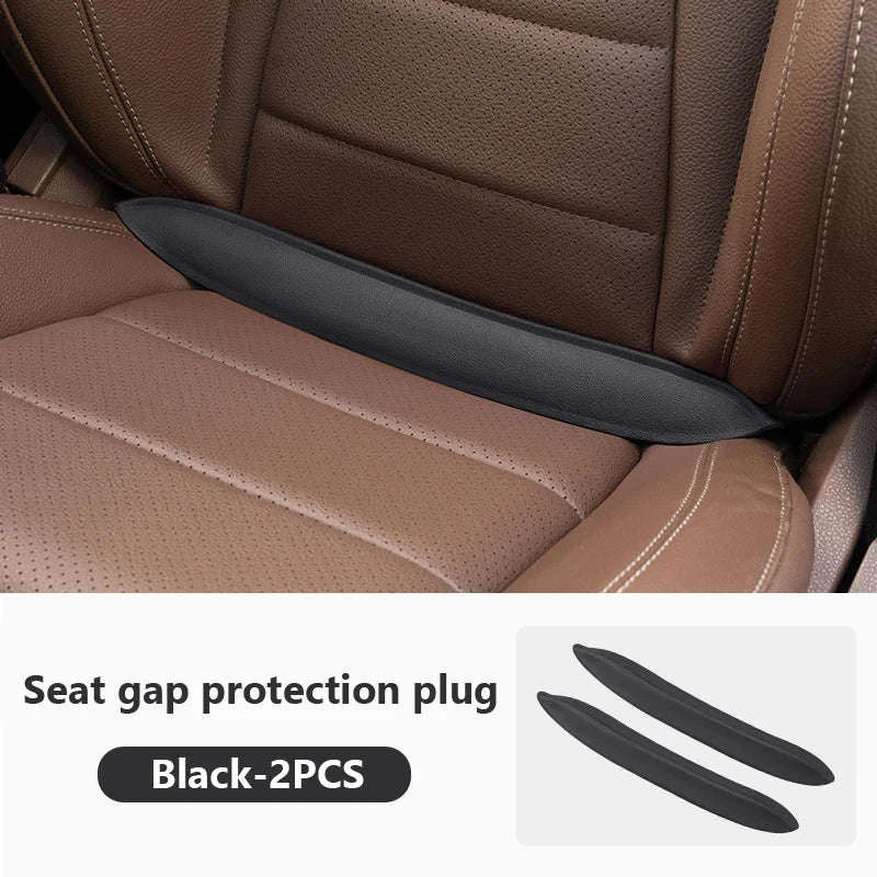 Car Seat Gap Filler Elastic Polyurethane Seat Crevice Strip-brown 2pcs