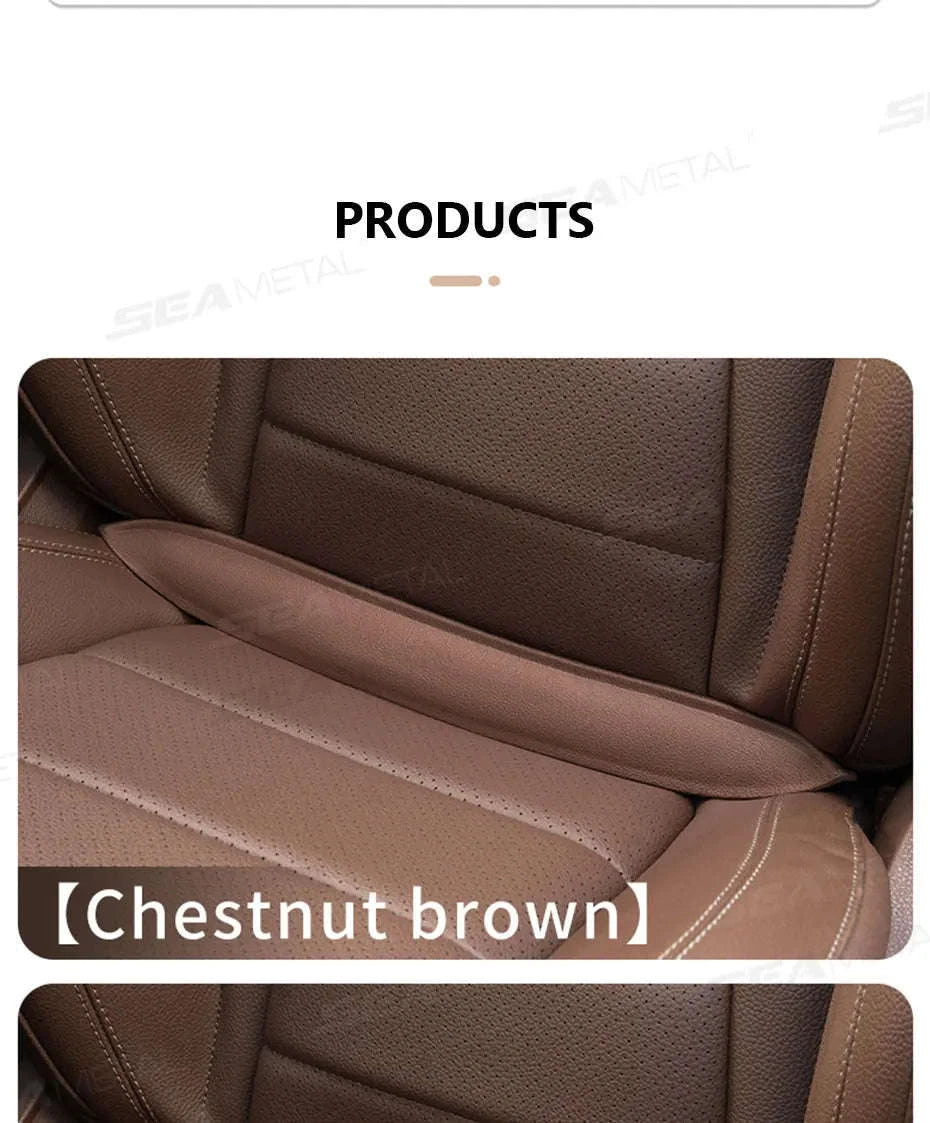 Car Seat Gap Filler Elastic Polyurethane Seat Crevice Strip-brown 2pcs