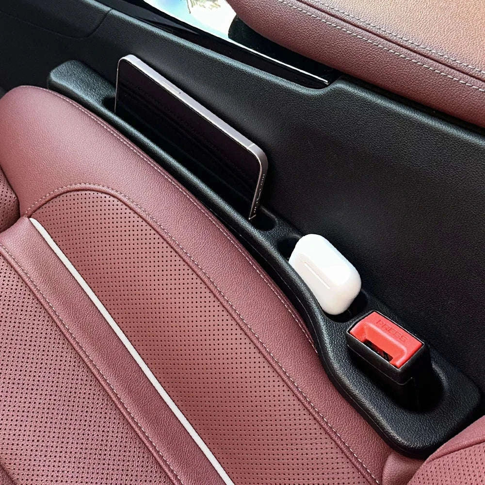 Car Seat Gap Filler with Phone & Wallet Holder Organizer-United States / 2PCS Black