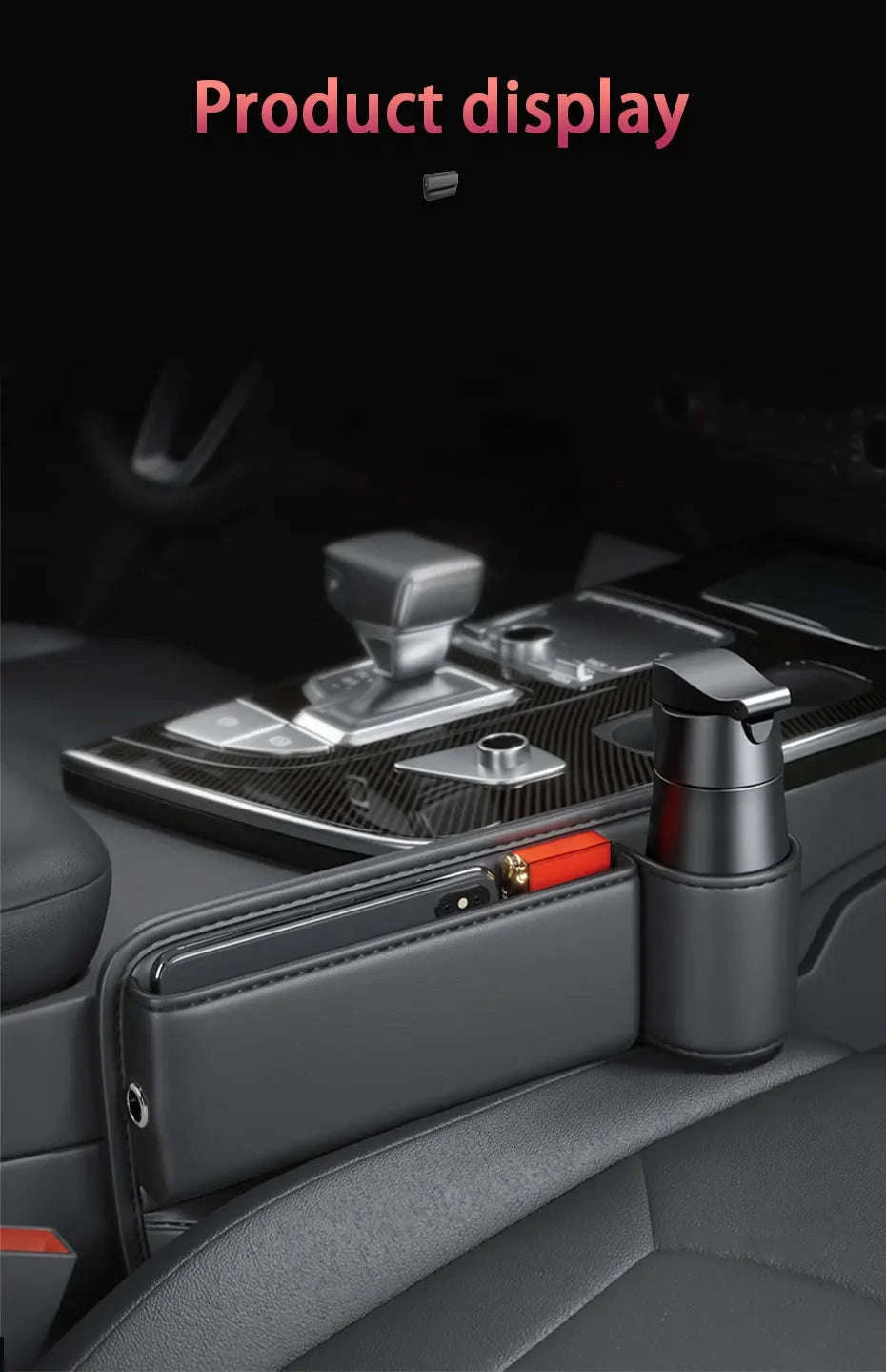 Car Seat Gap Organizer with Cup Holder-for Main seat
