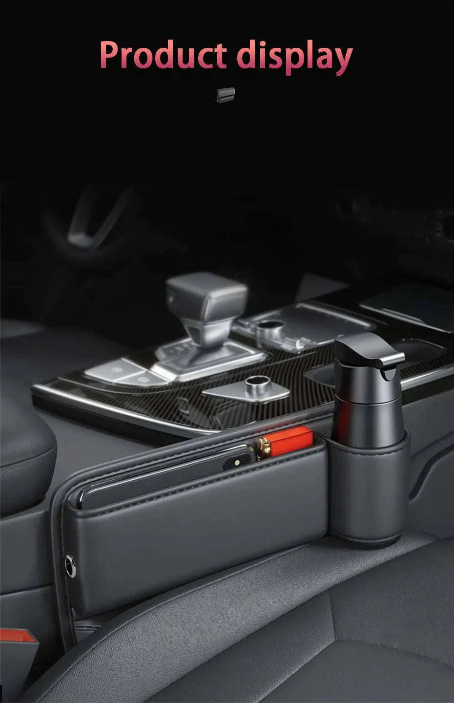 Car Seat Gap Organizer with Cup Holder-for Main seat