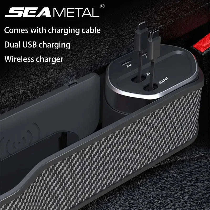 Car Seat Gap Organizer with Wireless Charging and Storage Box-Ordinary Type