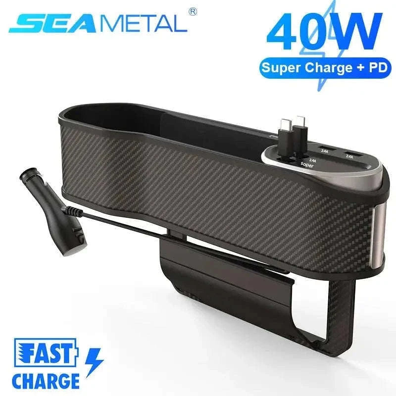 Car Seat Gap Organizer with Wireless Charging and Storage Box-Ordinary Type