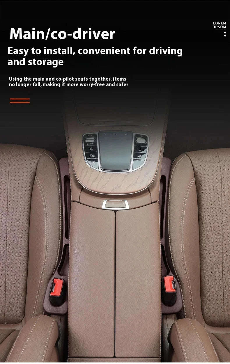 Car Seat Gap Plug and Storage Box for Organized Driving-Red / China Mainland
