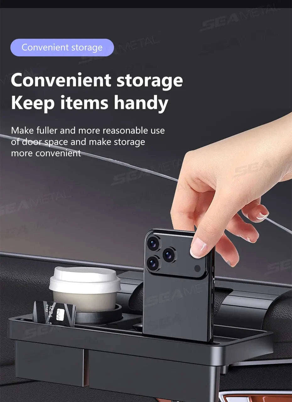 Car Side Door Organizer with Cup and Phone Holder-1pc