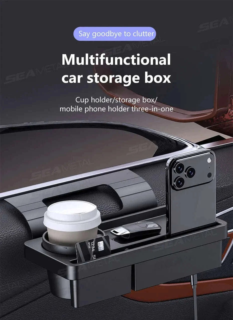 Car Side Door Organizer with Cup and Phone Holder-1pc