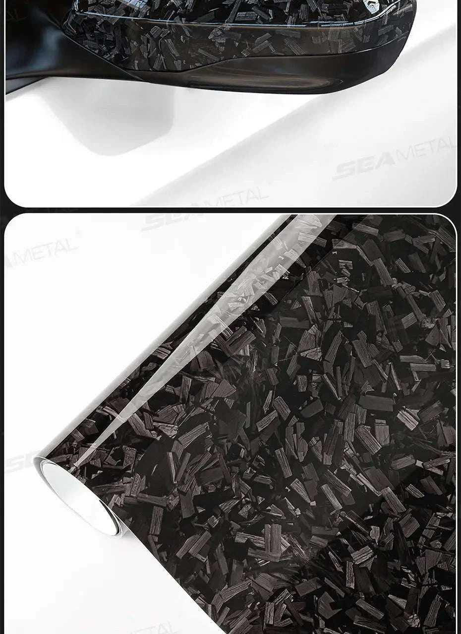 Car Side Mirror Protective Film Anti-Scratch Vinyl Sticker-Black 30x100cm