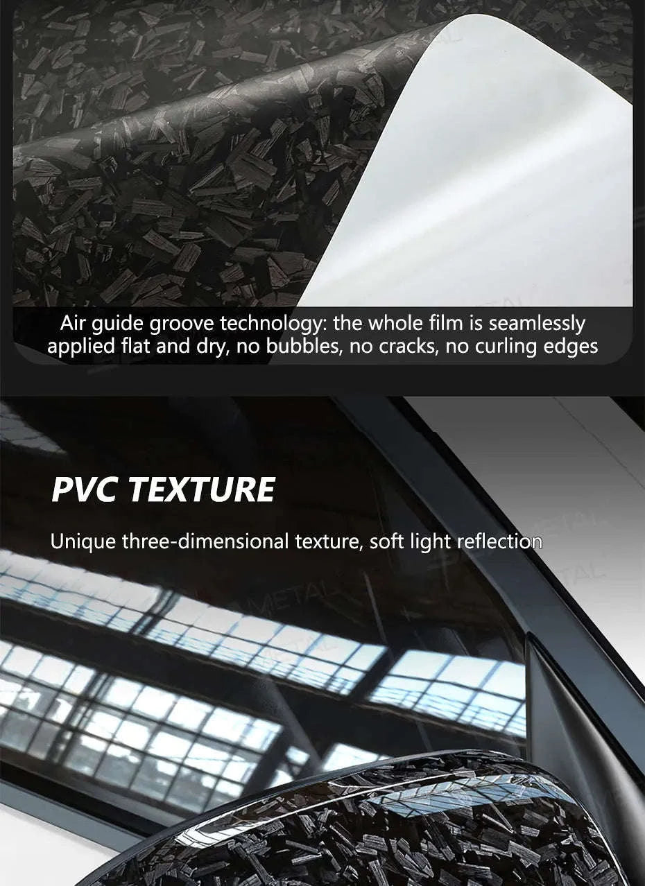 Car Side Mirror Protective Film Anti-Scratch Vinyl Sticker-Black 30x100cm