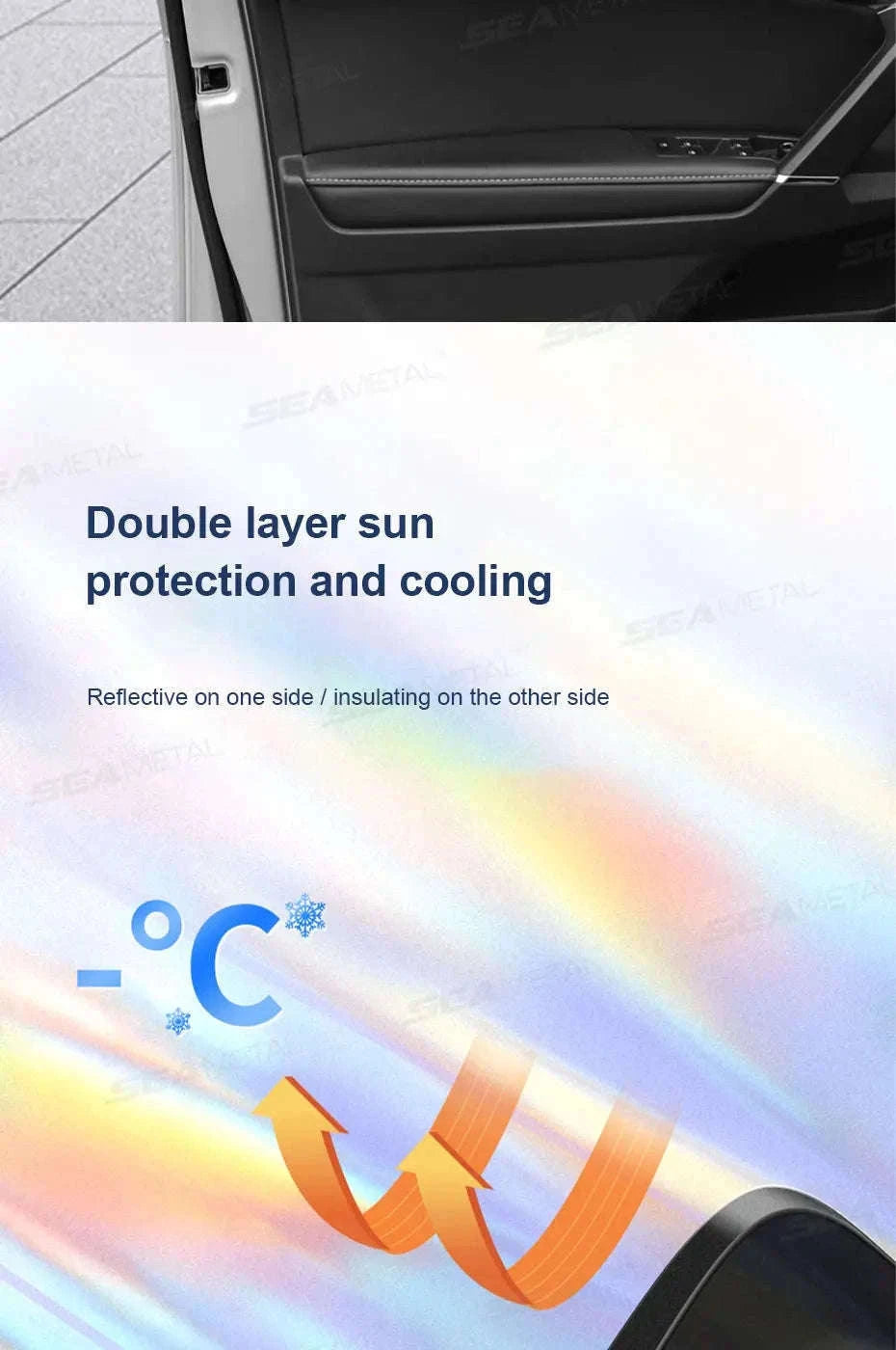 Car Side Window Sun Shade Curtain-Front 2Pcs