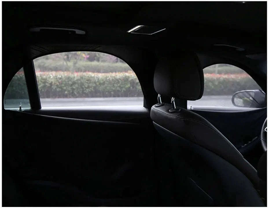 Car Side Window Sun Shade Mesh with Zipper-2pcs front window