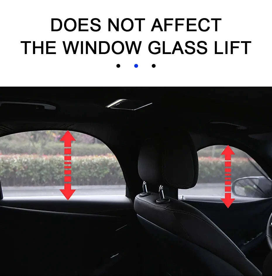 Car Side Window Sun Shade Mesh with Zipper-2pcs front window