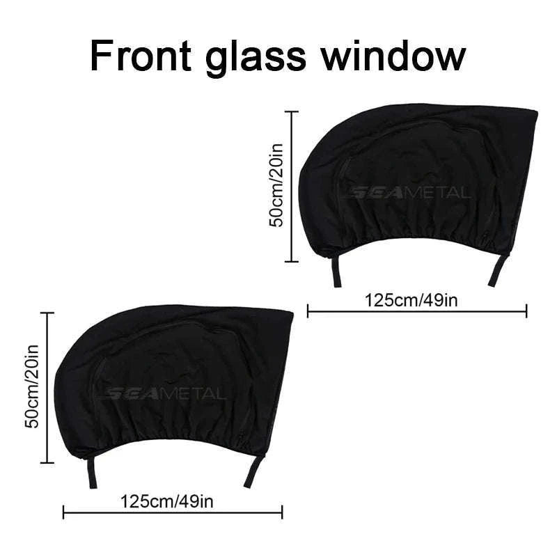 Car Side Window Sun Shade Mesh with Zipper-2pcs front window