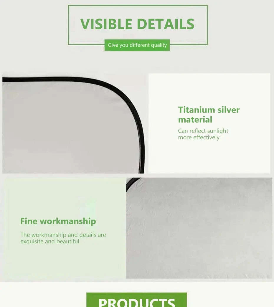 Car Side Window Sun Shade Polyester Sun Protection Cover-Front side window x2