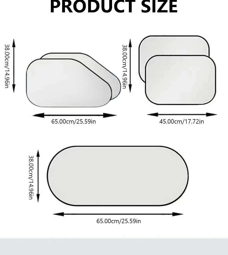 Car Side Window Sun Shade Polyester Sun Protection Cover-Front side window x2