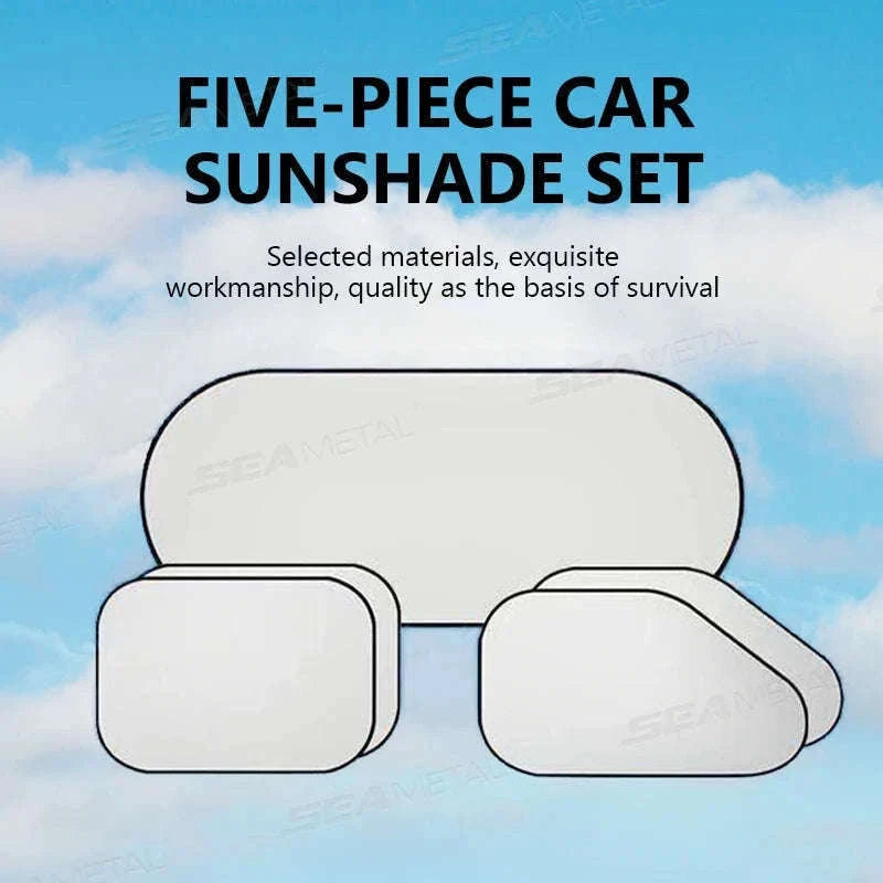 Car Side Window Sun Shade Polyester Sun Protection Cover-Front side window x2