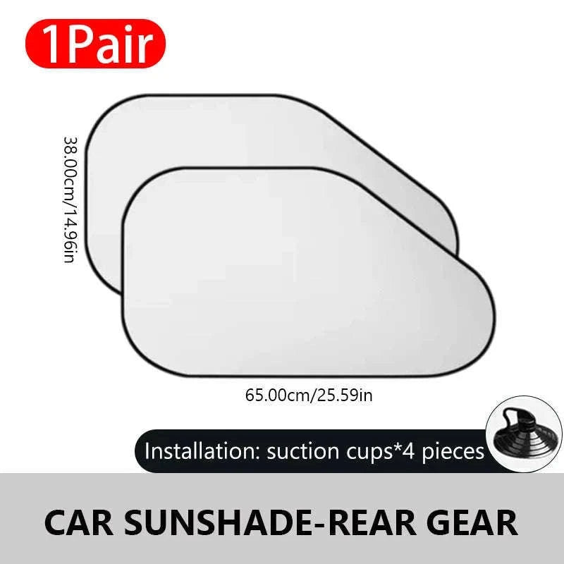 Car Side Window Sun Shade Polyester Sun Protection Cover-Front side window x2