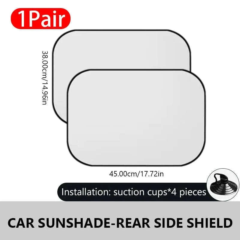 Car Side Window Sun Shade Polyester Sun Protection Cover-Front side window x2